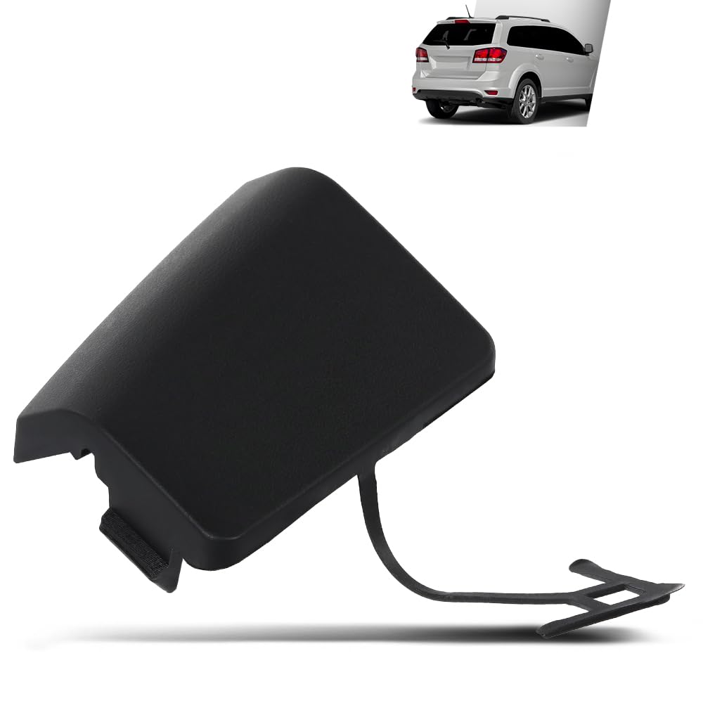 G-PLUS Rear Bumper Tow Hook Eye Cover Cap Compatible with Dodge Journey 2011-2019 Black 1TY40TZZAB