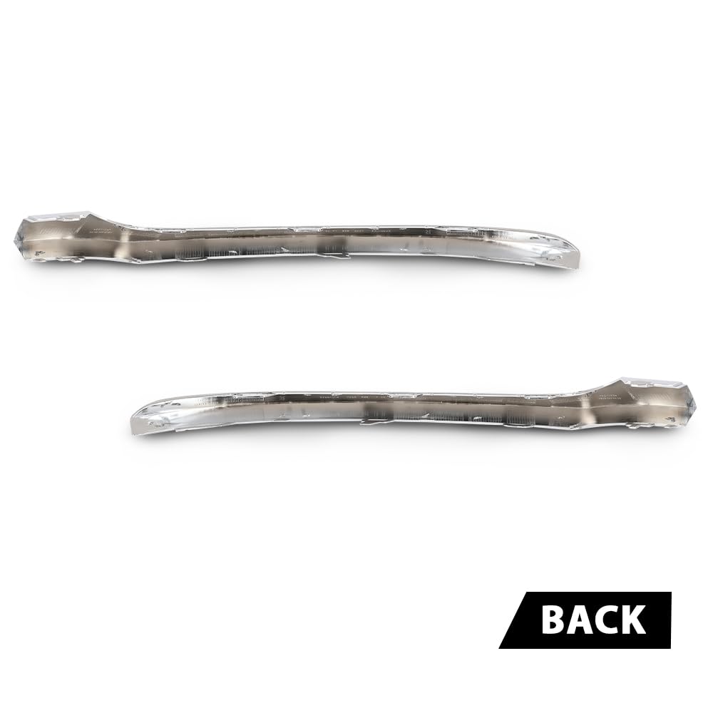G-PLUS Front Driver and Passenger Side Bumper Trim 2 Pcs Compatible with Benz C300 (submodel: 4Matic, Base) 2015-2018 For Models With AMG Styling Package, Without Night Package 2058851474, 2058851374