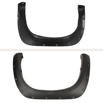 G-PLUS 4PCS Fender Flares Compatible with Toyota Tundra 2007 2008 2009 2010 2011 2012 2013 Wheel Arch Cover Trim, Textured Riveted Pocket Style
