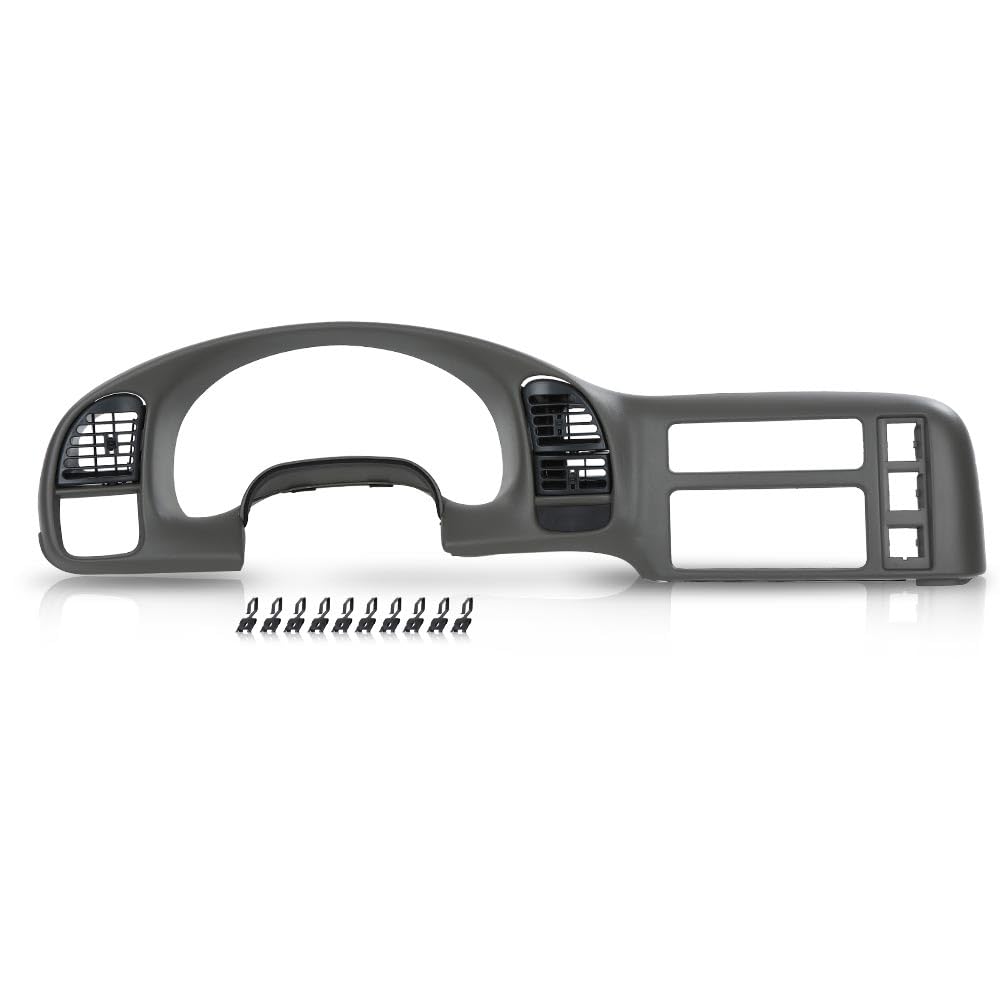 G-PLUS Dash Radio Cluster Trim Bezel Panel Compatible with Chevy Astro GMC Safari 1995-2005 15718197 Gray