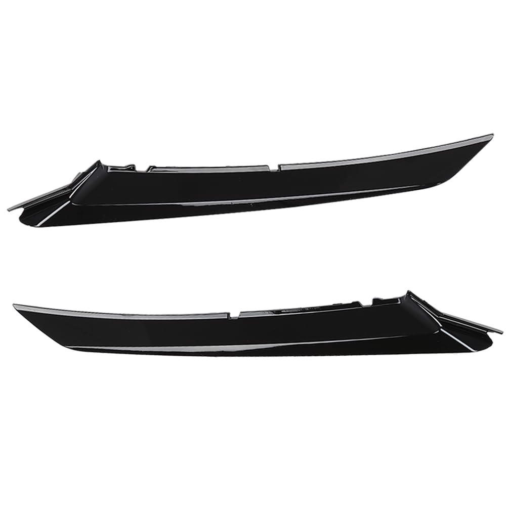 G-PLUS Front Grille Headlight Trim Molding Black Pair - Compatible with Toyota Camry Hybrid SE 2018-2021 / Camry SE Nightshade 2020 - 5271206100, 5271306100 Glossy Black