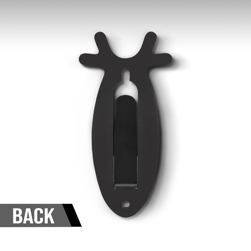 G-PLUS 1 Pack of Wall Hanger Hook European Antler Style Wall Mount Bracket for Hanging Mounting Deer, Antler S, Whitetail Deer, Mule Deer and Many Other Animals Living Room Bedroom Home Decor Black