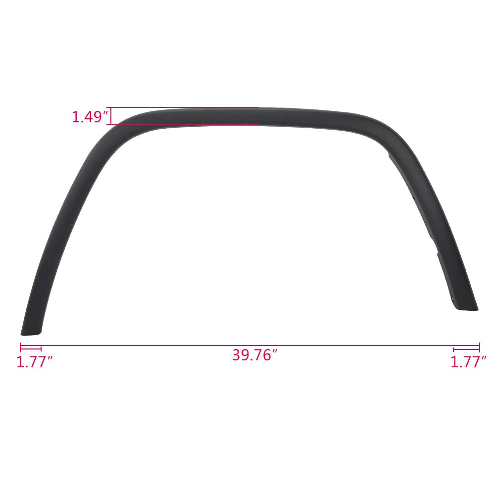 G-PLUS Front Right Fender Flare Fender Trim Compatible with Jeep Grand Cherokee 2011-2016 Wheel Opening Molding Arch Trim Black