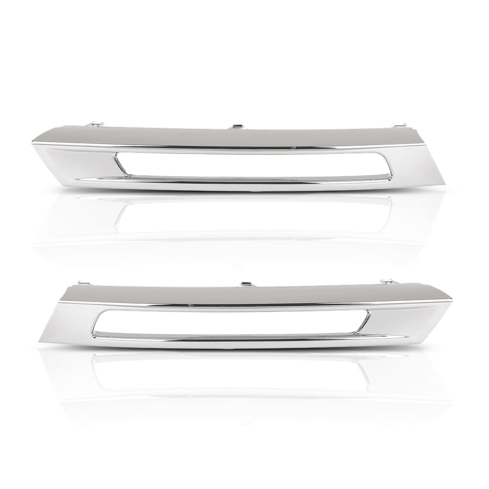 G-PLUS Pair Left Right Fog Light Chrome Trim Cover Compatible with Benz W166 ML-Class ML350 2012-2015 1668850774, 1668850874 Silver
