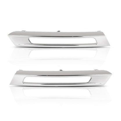 G-PLUS Pair Left Right Fog Light Chrome Trim Cover Compatible with Benz W166 ML-Class ML350 2012-2015 1668850774, 1668850874 Silver