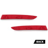 G-PLUS Pair Rear Bumper Reflector, Compatible with BMW 528i/ 535d/ 535i/ 550i/ ActiveHybrid 5 Base 2014-2016 for Models W/o M Package, LH Driver & RH Passenger 2PCS, 63147318555, 63147318556