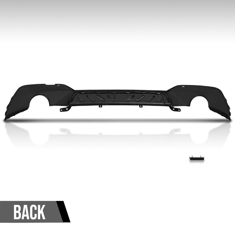 G-PLUS Rear Diffuser Compatible with BMW G20 3 Series 330i 2019 2020 with M Sport Bumper Models Only Not Fit M340i Models Glossy Black