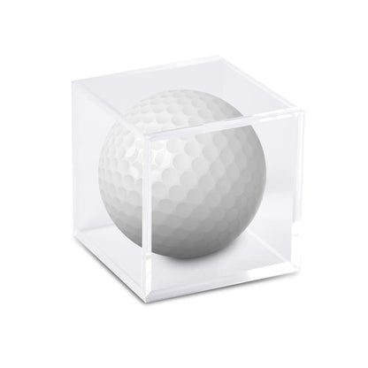 G-PLUS Golf Ball Display Case Acrylic Clear Baseball Holder Cube