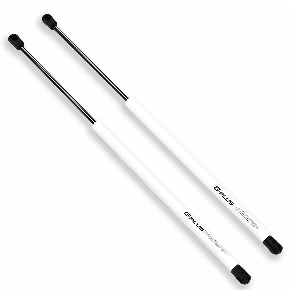 【Multi-Colored】 G-PLUS Rear Window Glass Gas Hood Struts Compatible with GMC Envoy Trailblazer 2002-2008 Gas Shock Lift Supports 4576-2 Pack (Matt White)