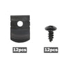 G-PLUS 1" Tall Rocker Molding Clips and Screw Set - 12 Pieces Compatible with GM Models Chevy 1962 1963 1964 1965 1966 1967 with Wide Style Rocker Panel Moldings