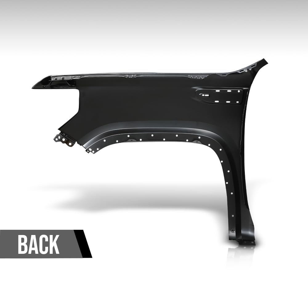 G-PLUS Front Right Fender Compatible with GMC Sierra 1500 2019 2020 2021 2022 2023 84496745, GM1241413 Black