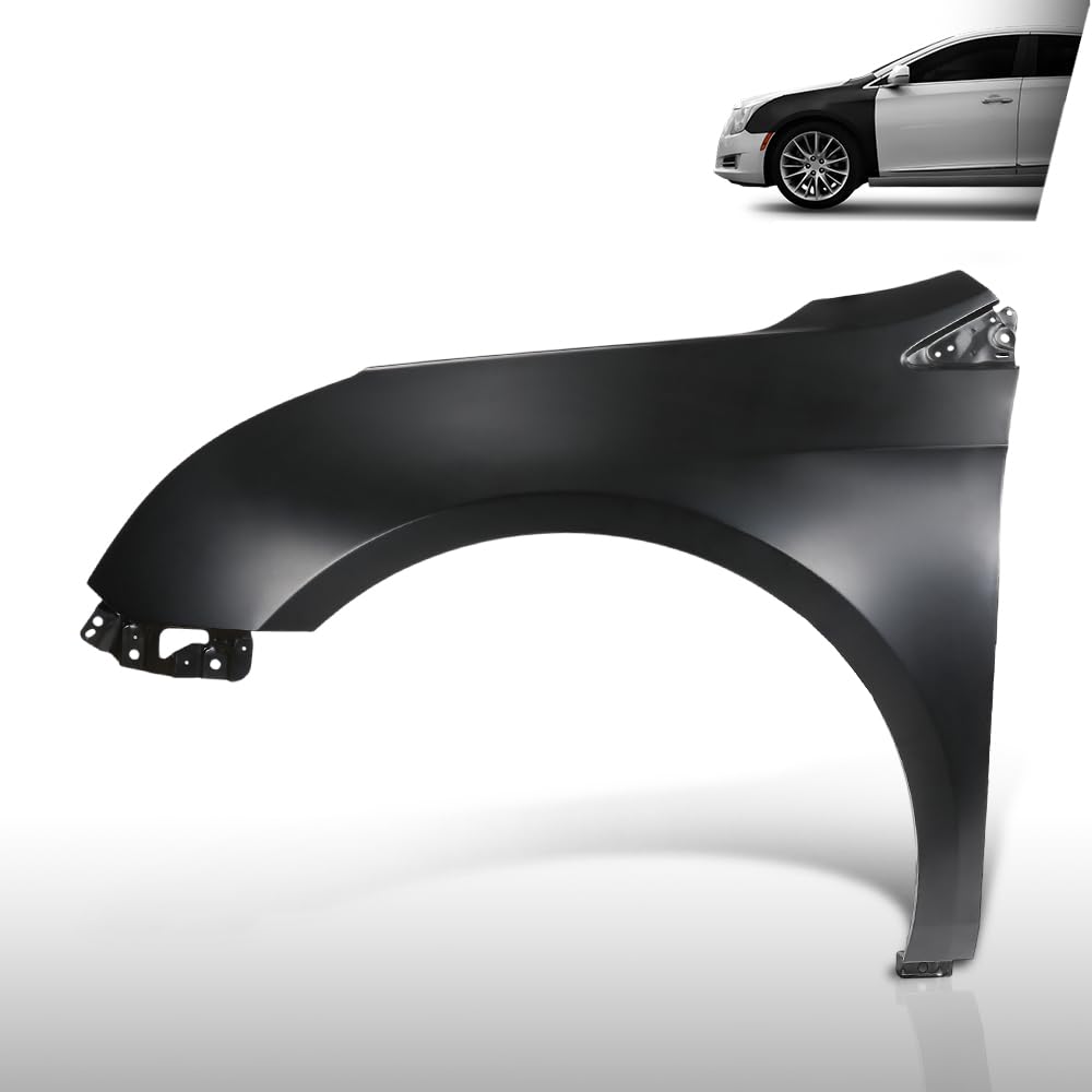 G-PLUS Front Fender Left Driver Side Compatible with Cadillac XTS 2013-2017, Fit XTS Vsport Platinum 2014-2017 Fit XTS Vsport Premium 2014-2016 23149537, GM1240379 Black