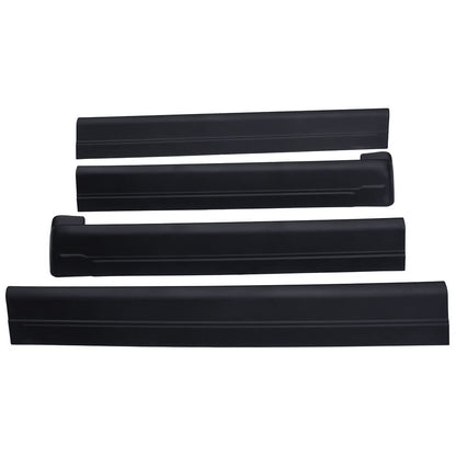 G-PLUS Trail Armor Rocker Panel Cover Guard Sill Trim Compatible With Chevy Silverado/Fit GMC Sierra Crew Cab 2001 2002 2003 2004 2005 2006 Matte Black Textured Finish L2214067 14067