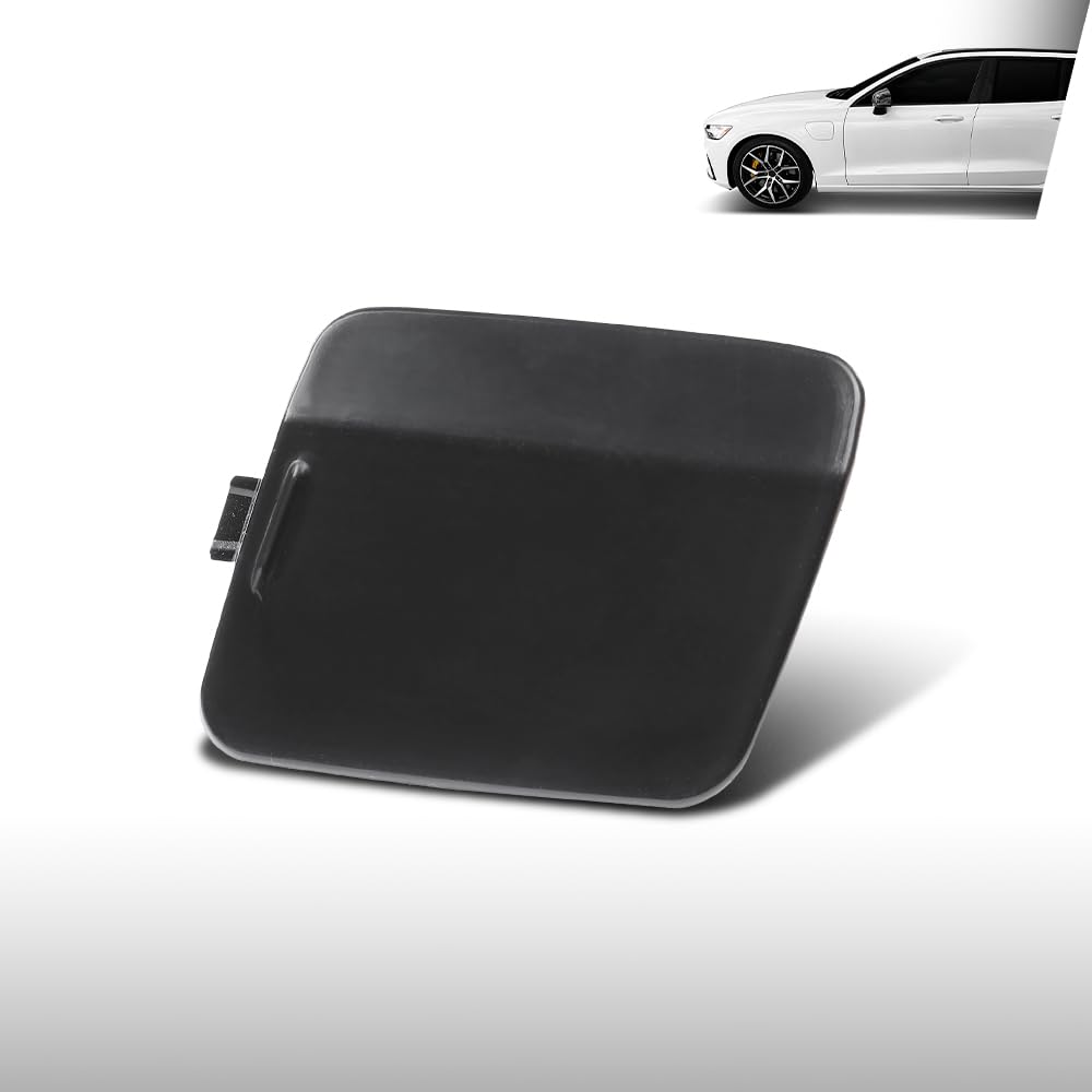G-PLUS Bumper Tow Hook Cover Front Compatible with Volvo S60 V60 2019-2021 VO1029109, 397939695 Black