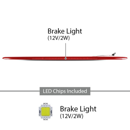 G-PLUS LED 3rd Brake Light, Compatible with Mini Cooper Clubman/Cooper Clubman 1.6L L4-Gas 2008-2013, Rear Third Lamp Red Lens, 63257167413