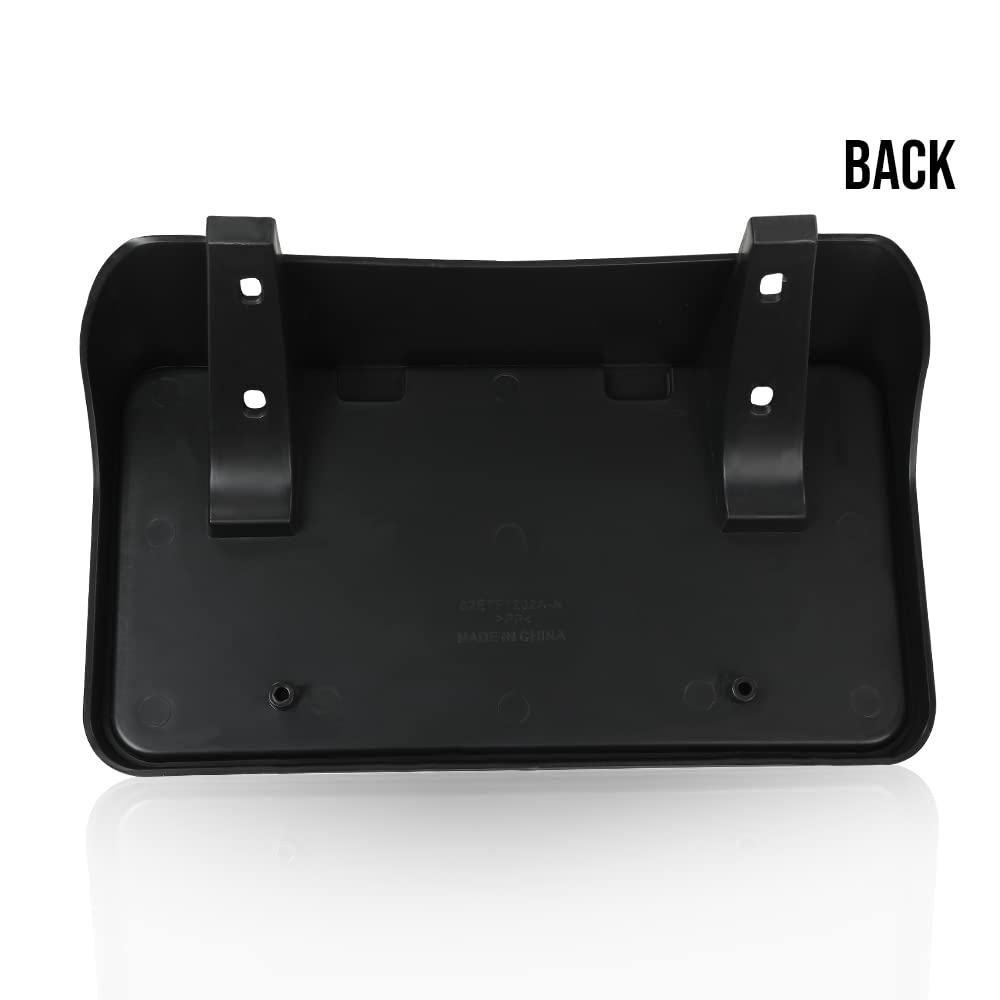 G-PLUS Front Bumper License Plate Frame Bracket Holder Compatible with Ford F250 F350 F450 F550 Super Duty 1999-2004/Fit Excursion 2000-2004 (Include License Plate Screws&Mounting Hardware) Black