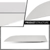 G-PLUS 8" Chopped Top Window Trim Pair, Compatible with Kenworth T680 & T880 Trucks 2013+, Stainless Steel