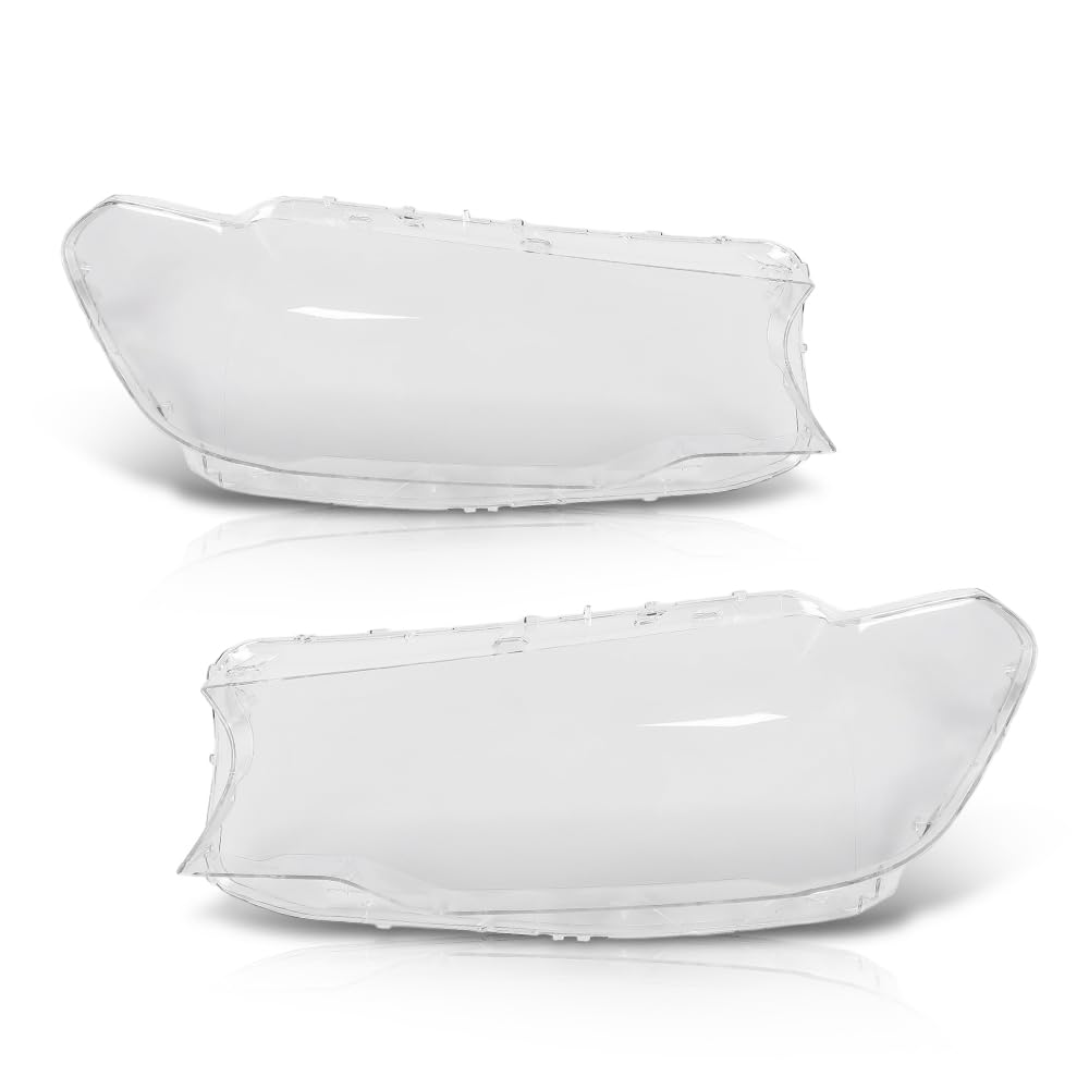 G-PLUS Headlight Lens Cover Compatible with BMW G30 G31 G38 5 Series 2016-2020 63117214962, 63117214961 Left & Right Pair Front Headlamp Lens Cover Clear