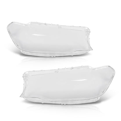 G-PLUS Headlight Lens Cover Compatible with BMW G30 G31 G38 5 Series 2016-2020 63117214962, 63117214961 Left & Right Pair Front Headlamp Lens Cover Clear