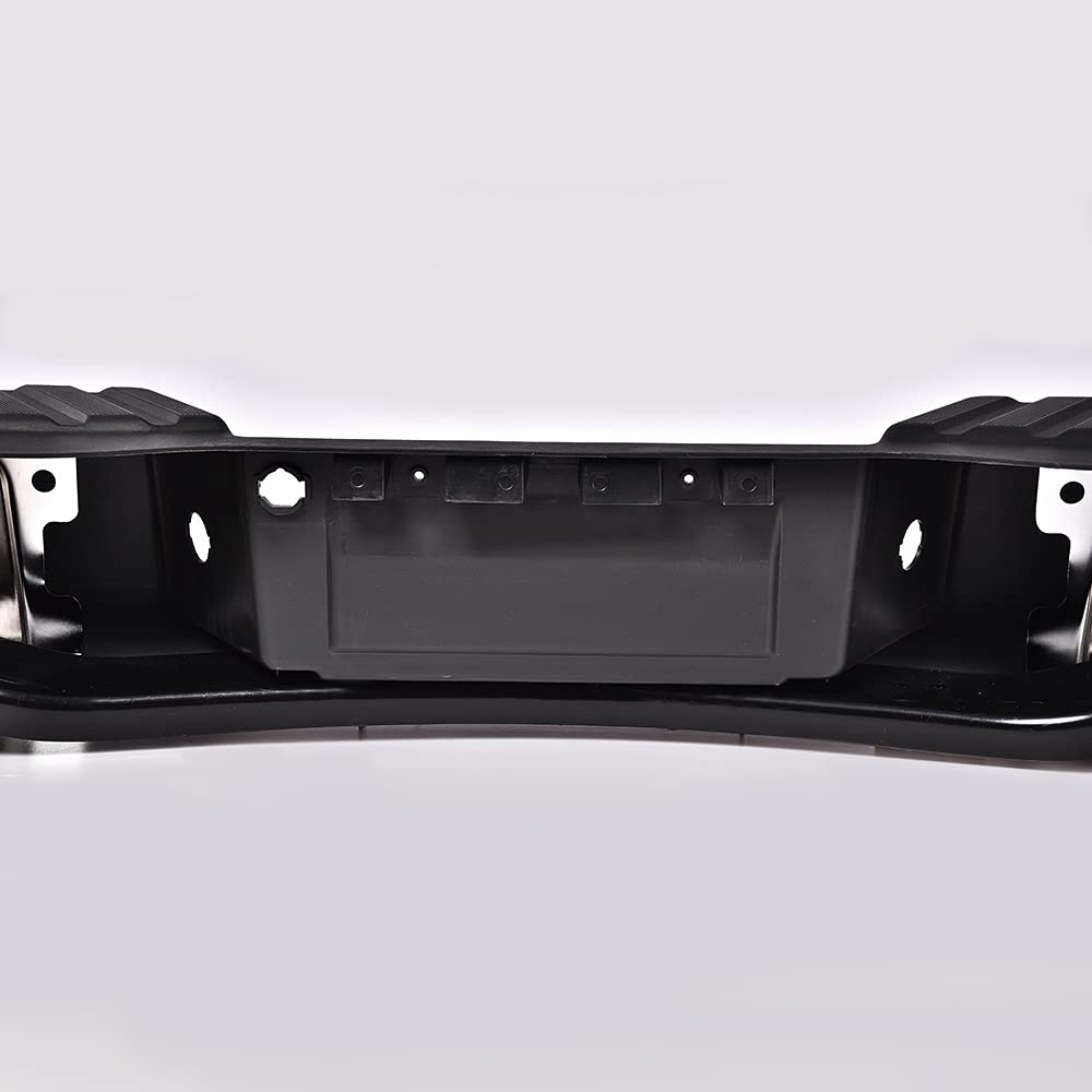 G-PLUS Rear Step Steel Bumper Assembly Compatible With Ford F150 Truck 2009-2014 (W/o Sensor Hole, Silver) Step Bumper 9L3Z17906A 9L3Z17B807A