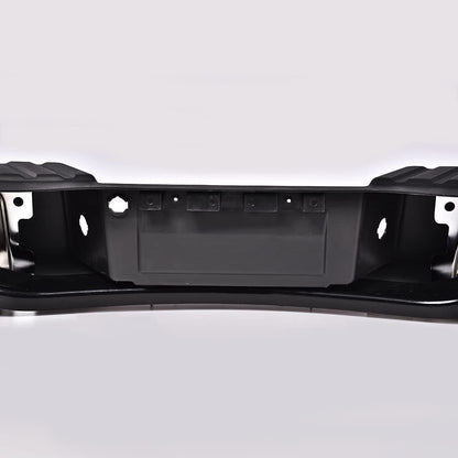 G-PLUS Rear Step Steel Bumper Assembly Compatible With Ford F150 Truck 2009-2014 (W/o Sensor Hole, Silver) Step Bumper 9L3Z17906A 9L3Z17B807A
