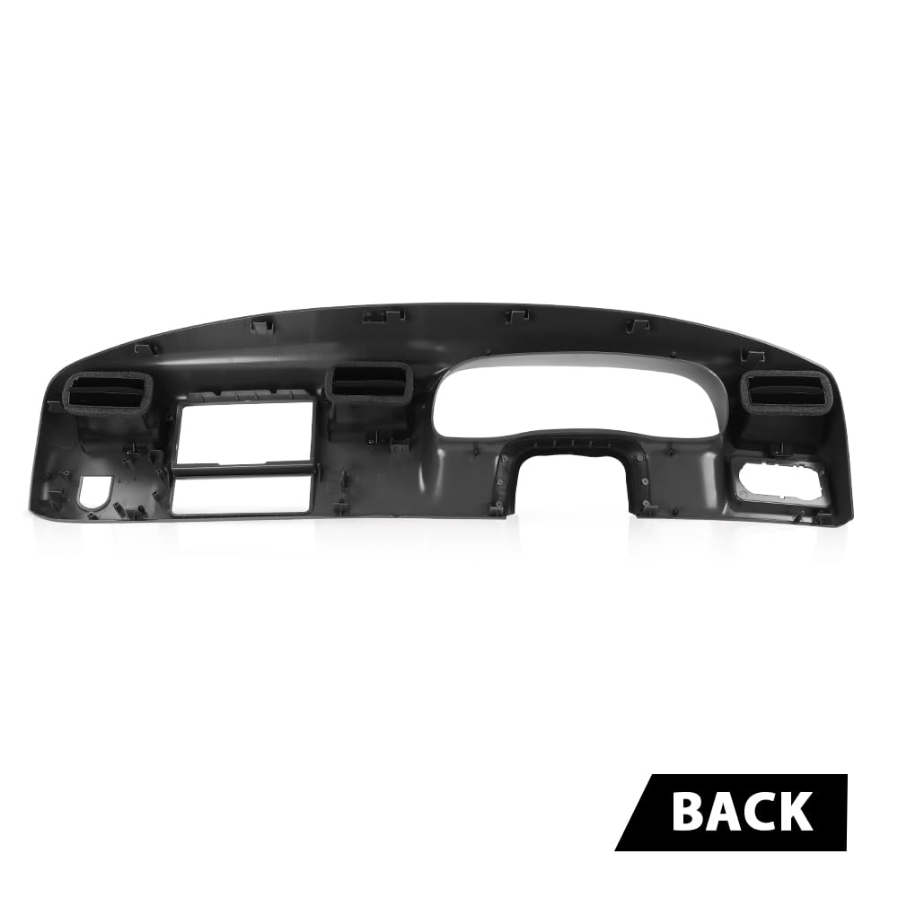G-PLUS Dash Board Bezel Radio Cluster Trim Panel W/o Hole, Compatible with Ford F250 F350 Super Duty 1999-2004, Dark Gray
