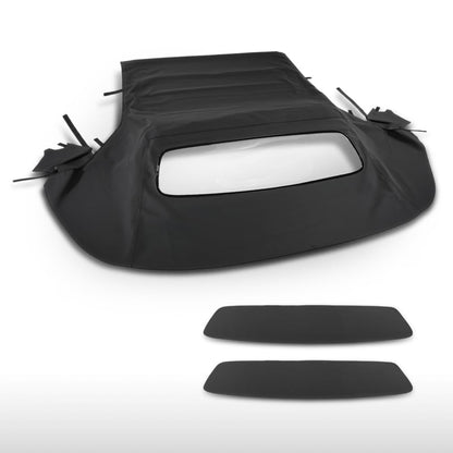 G-PLUS Canvas Convertible Soft Top w/Plastic Window Compatible with Ford Mustang 2005-2014 Black