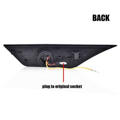 G-PLUS LED Switchback Signal Lamp Side Marker Lights White Compatible with Honda Civic 2016 2017 2018 2019 2020 2021 33850TBAA02, 33850TBAA01, 33800TBAA02 Clear Lens