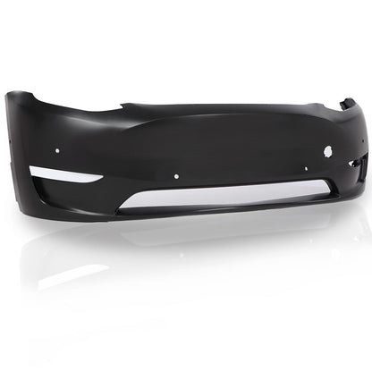 G-PLUS Front Bumper Cover Compatible with Tesla Model Y 2020 2021 2022 2023 w/Park Sensor Hole, 149374500A, 1493736S0A, Black Primed
