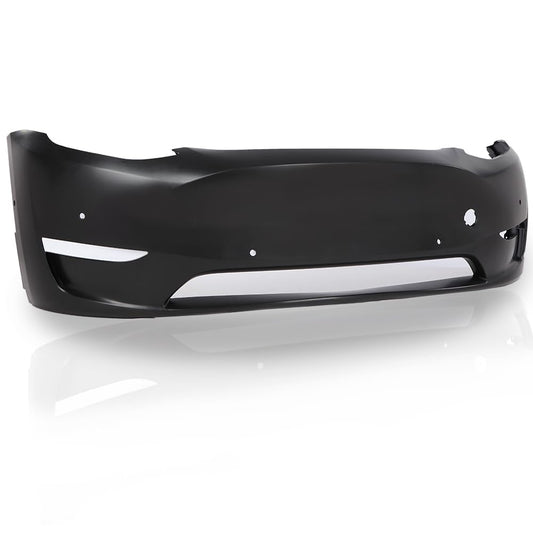 G-PLUS Front Bumper Cover Compatible with Tesla Model Y 2020 2021 2022 2023 w/Park Sensor Hole, 149374500A, 1493736S0A, Black Primed