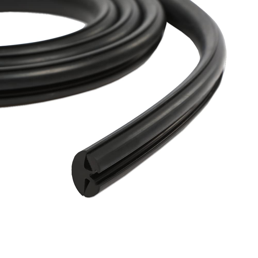 G-PLUS Rear Glass Small Back Window Weatherstrip Seal with Black Lock Bead Compatible with Chevy BJ BK BL Truck/Fit GMC Pickup Trucks 1942-1966 Back Window Rubber