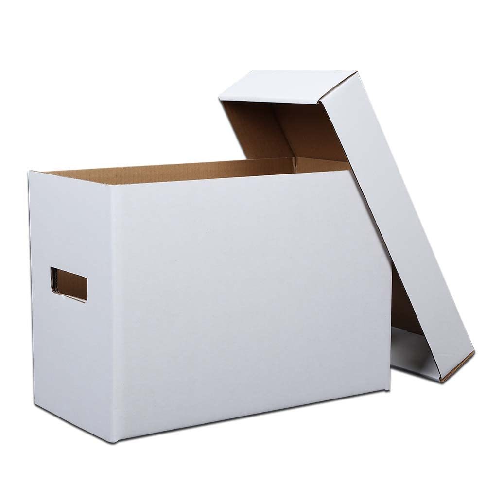 G-PLUS Comic Book Storage Comic Book Box Holds 150-175 Comics Collapsible and Stackable Short Moistureproof Box Stackable Archival Cardboard 3 Pack
