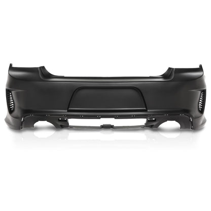 G-PLUS Rear Bumper Cover Fascia Compatible with Dodge Charger 2015-2023,Fit SRT R/T Scat Pack Daytona & Hellcat Models,With Side Vent Style Only,Fit Use Without Park Assist Only 187-01671B