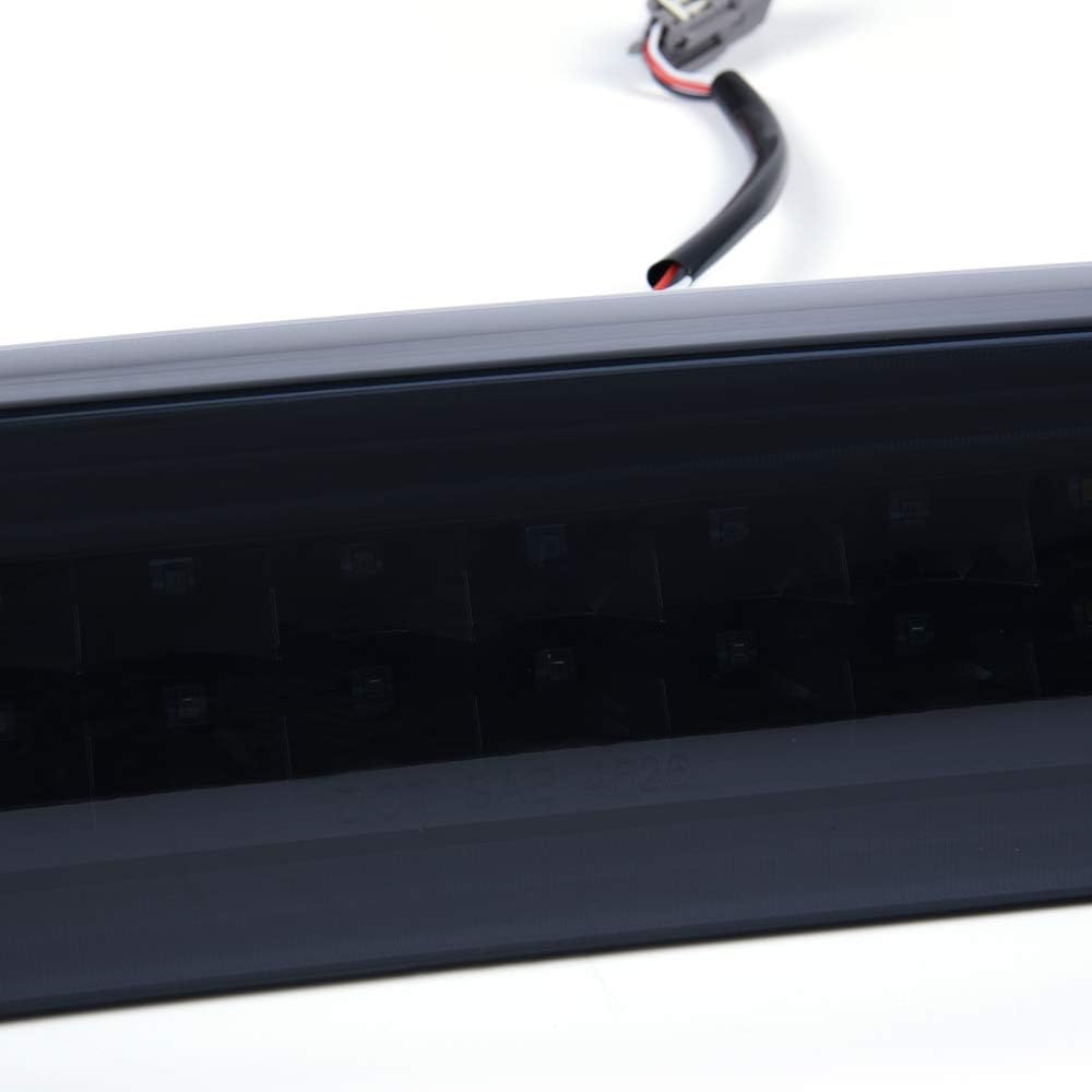 G-PLUS LED Third 3rd Brake Light Compatible with Chevy Silverado/GMC Sierra 1500 2500HD 3500HD 2014-2018 Cargo Light Center High Mount Lamp Tail Light Smoky Lens Black Housing
