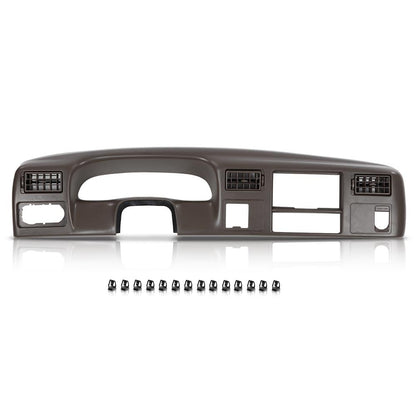 G-PLUS Cluster Radio Dash Trim Bezel Panel w/Hole Compatible with Ford F250 F350 Super Duty 1999-2004 Brown