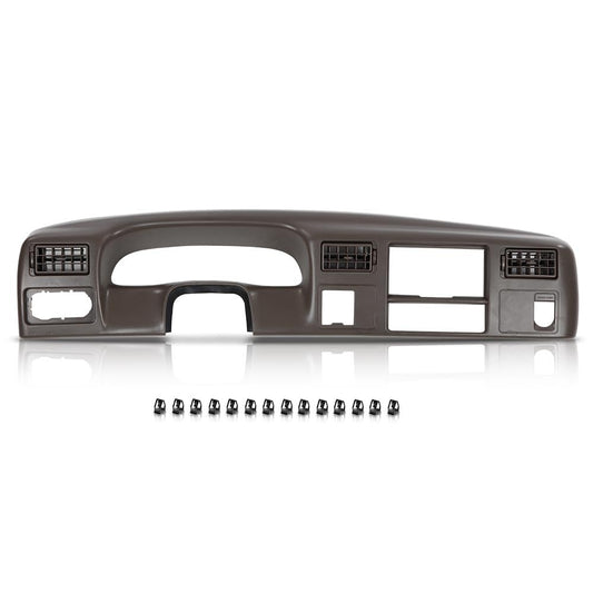 G-PLUS Cluster Radio Dash Trim Bezel Panel w/Hole Compatible with Ford F250 F350 Super Duty 1999-2004 Brown