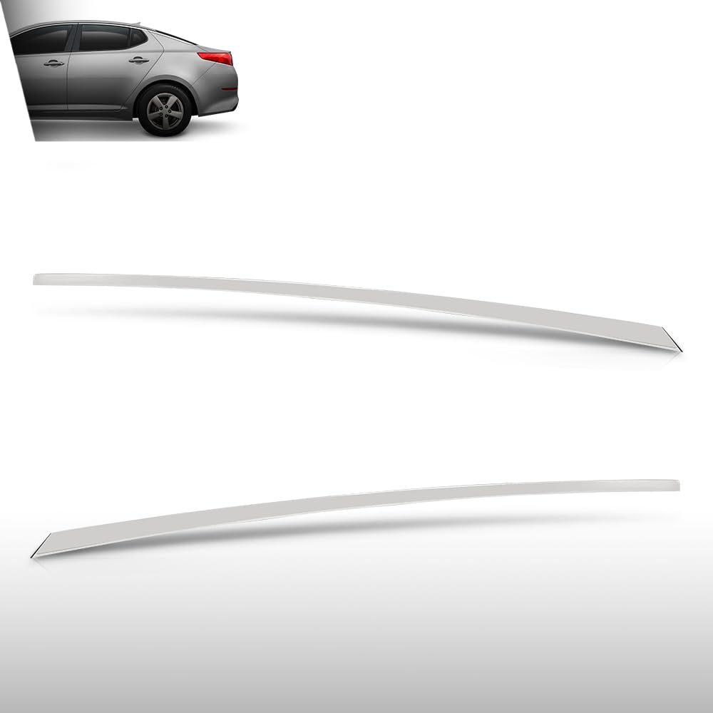 G-PLUS Rear Door Frame Molding Trim Pair Compatible with Kia Optima 2011-2015 838502T000, 838602T000 Silver