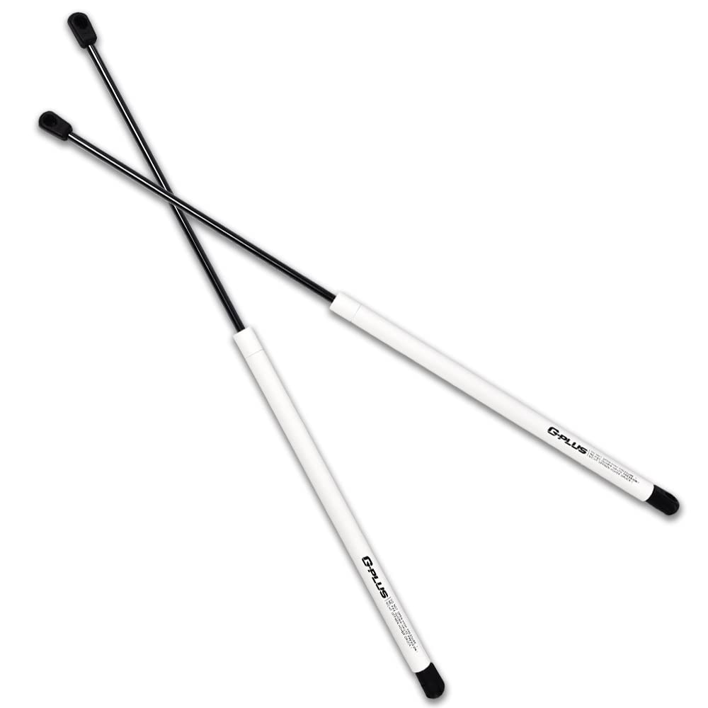 【Multi-Colored】 G-PLUS 13.3 Inches 80lb/380N Gas Hood Struts, Gas Shock Lift Supports Compatible with 1997-2006 F150 F250 Expedition Front Hood Gas Spring (Matt White)