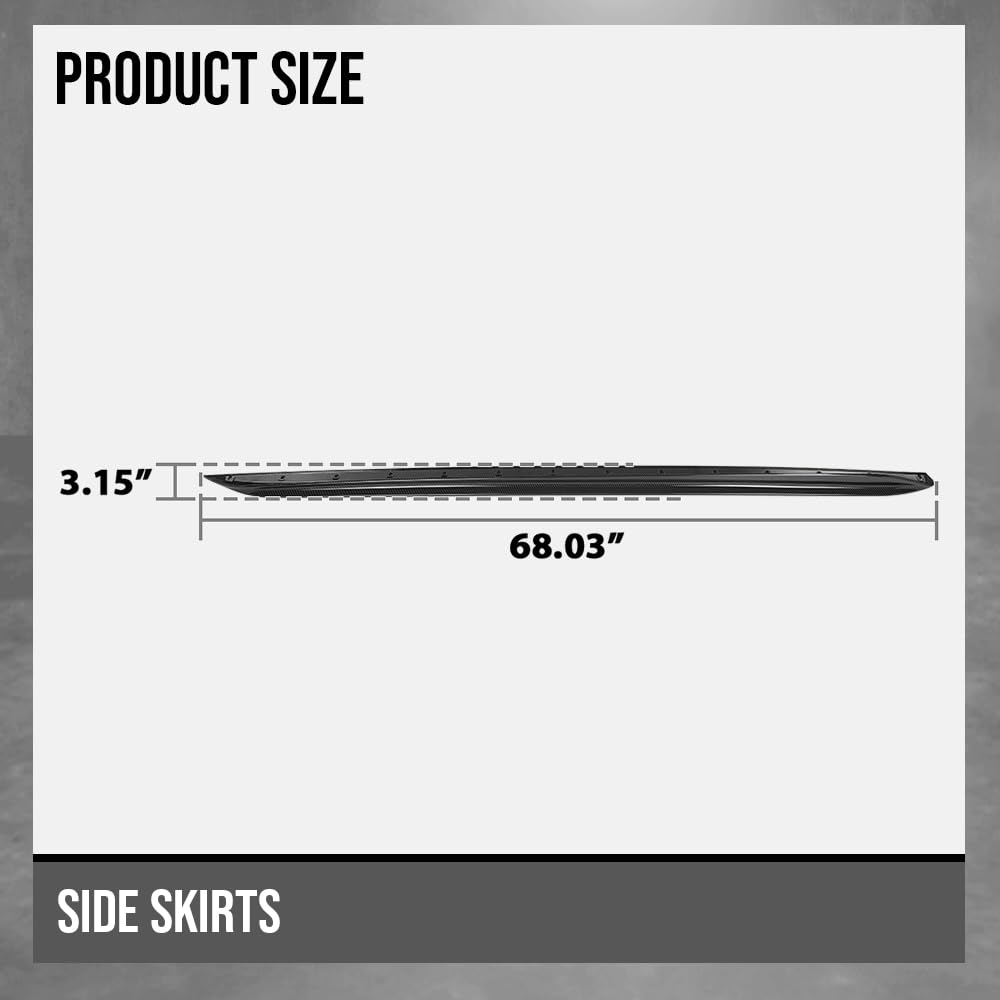 G-PLUS Side Skirts Body Kit Compatible with BMW G20 3-Series All Trims Models Only 2019 2020 2021 2022 2023 Carbon Fiber Black