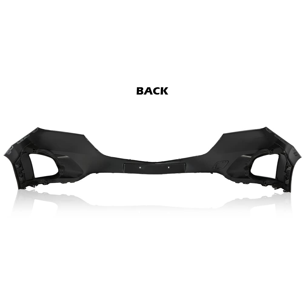 G-PLUS Front Bumper Cover Primed Compatible with Chevy Equinox 2018 2019 2020 Black Bumper Cover