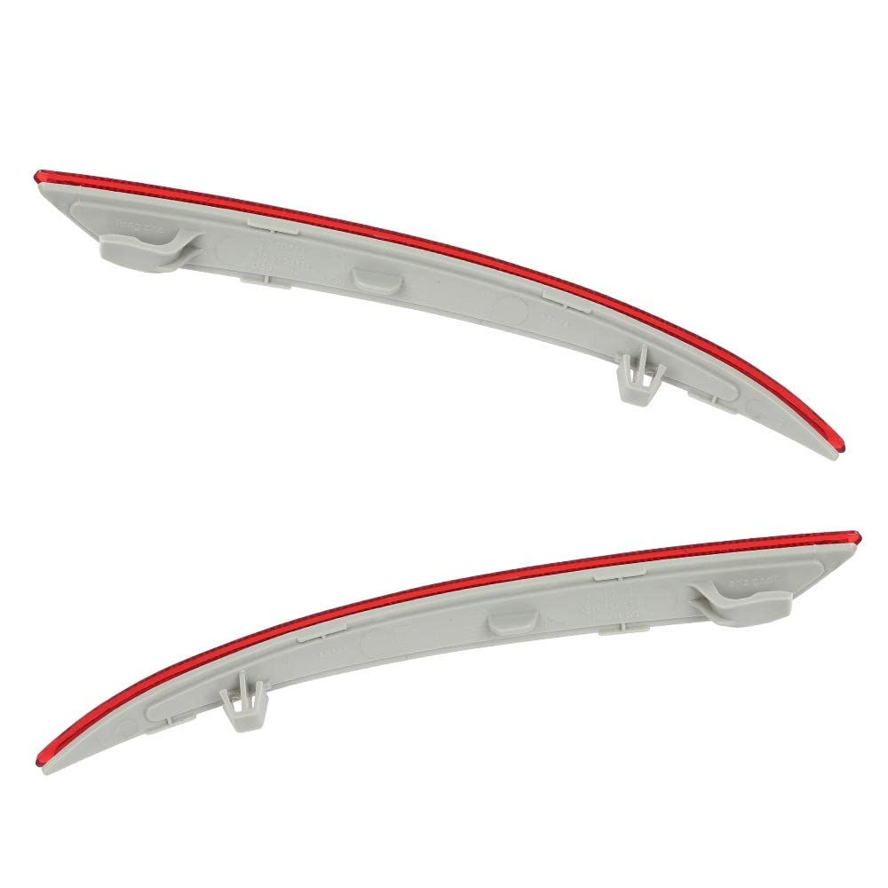 G-PLUS Bumper Reflector Set Compatible with 2013-2016 Ford Fusion Rear Left & Right 2Pc DS7Z13A565A, FO1185103, DS7Z13A565B, FO1184103