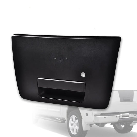 G-PLUS Tailgate Handle with Emblem Provision Replacement for 2004-2012 Nissan Titan Textured Black Lever Lift Gate Rear Outside Replacement 906067S200,NI1915110