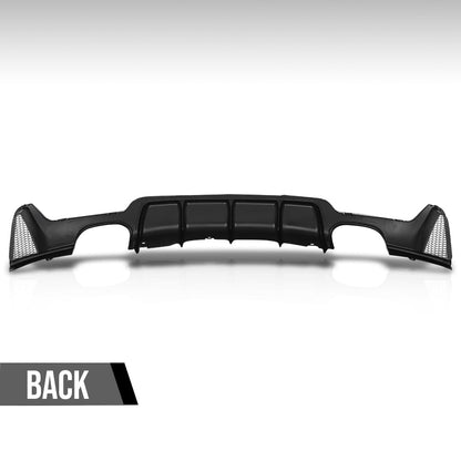 G-PLUS Rear Diffuser Compatible with BMW 4 Series F32 F33 F36 2014-2018 with M Sport Performace Rear Bumper Only Not Fit Regular Rear Bumper Black