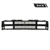G-PLUS Front Bumper Grille Grill Black Compatible with Chevy Silverado Blazer C/K 1500 2500 3500 Suburban Tahoe 1994-2000 For Models with Composite Headlights 15981092 GM1200239