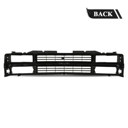 G-PLUS Front Bumper Grille Grill Black Compatible with Chevy Silverado Blazer C/K 1500 2500 3500 Suburban Tahoe 1994-2000 For Models with Composite Headlights 15981092 GM1200239