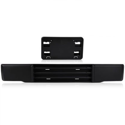 G-PLUS Front Bumper & License Plate Bracket Compatible with Ford F150 2015-2017 Grille Trim Panel and License Plate Mount Fascia Cover Set,Not Fit Ecoboost Powered F150 FL3Z-17E810-AA FL3Z-17A385-A