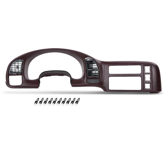 G-PLUS Dash Radio Cluster Trim Bezel Panel Compatible with Chevy Astro GMC Safari 1995-2005 15718197 Dark Red