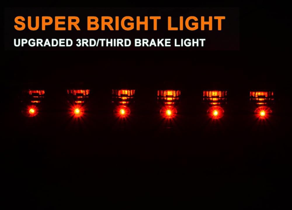G-PLUS LED Third Brake Light Compatible with Chevy Suburban/Tahoe 2000-2006,Fit GMC Yukon 2000 2001 2002 2003 2004 2005 2006 3RD Stop Tail Lamps Smoky Lens Chrome Housing