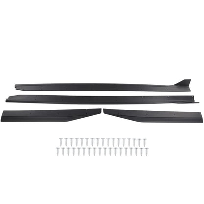 G-PLUS Side Skirt Extension Compatible with Ford Mustang 2015 2016 2017 2018 2019 2020 2021 2022 2023 W/Winglet GT500 Style Matte Black Side Skirt Extension Rocker Panel Driver Passenger Side Black