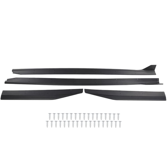 G-PLUS Side Skirt Extension Compatible with Ford Mustang 2015 2016 2017 2018 2019 2020 2021 2022 2023 W/Winglet GT500 Style Matte Black Side Skirt Extension Rocker Panel Driver Passenger Side Black